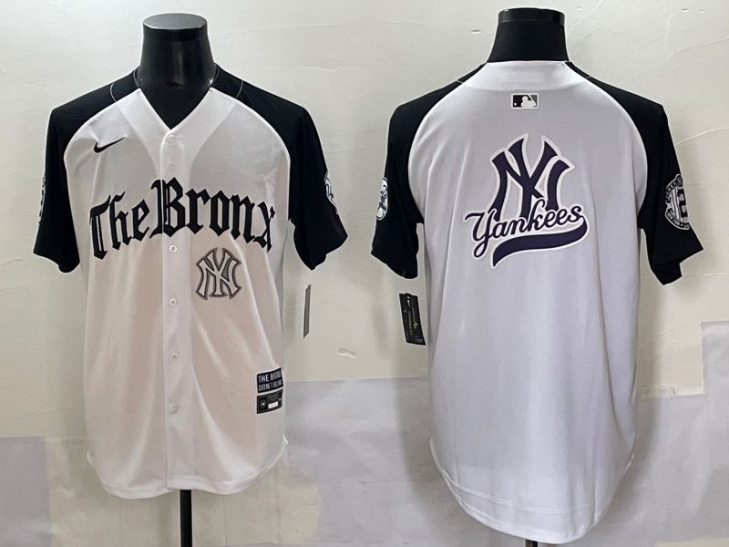 Men 2025 New York Yankees Blank White black Five generations Joint Name Nike MLB Jersey style 70
